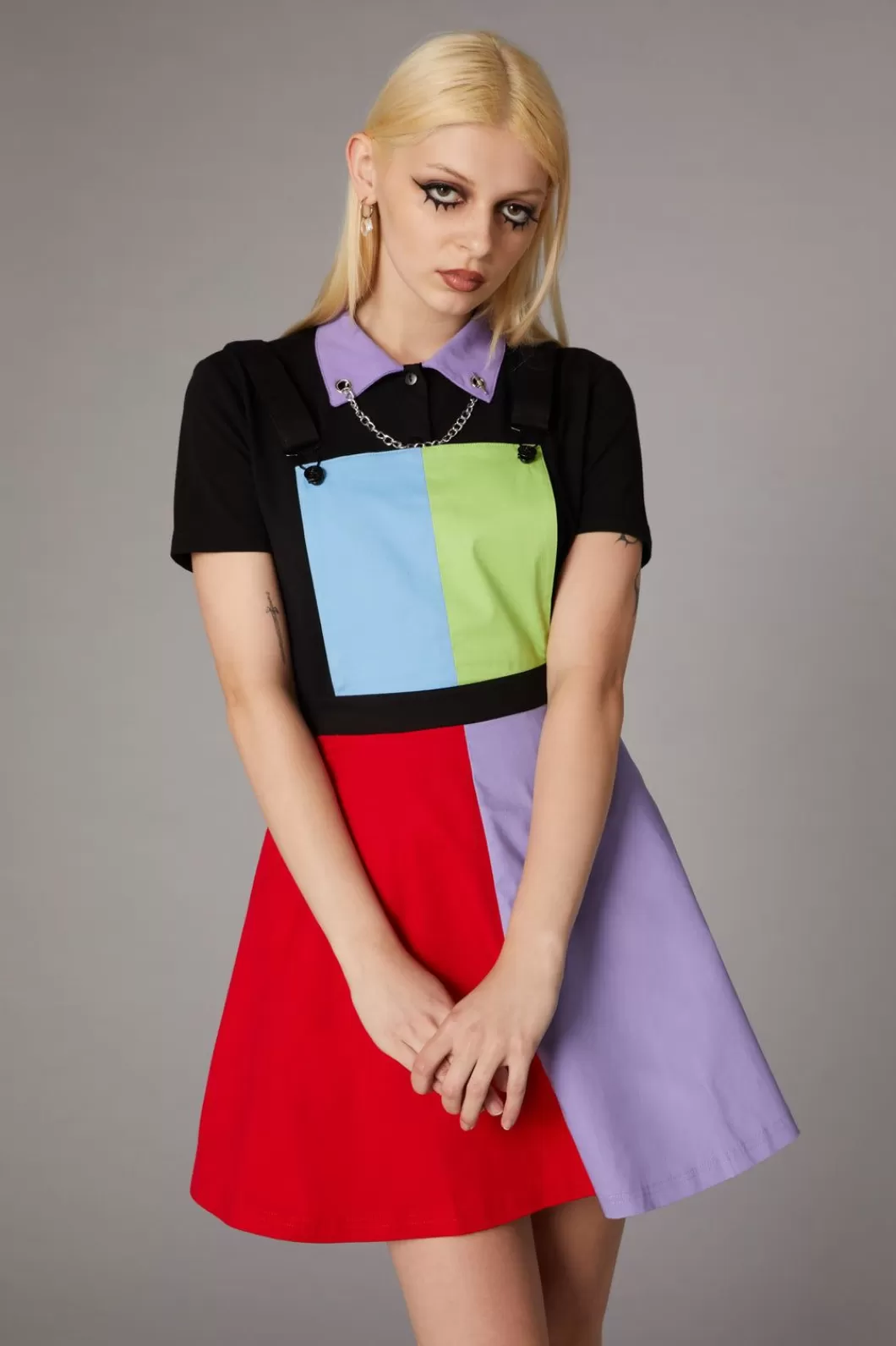 Dresses & Pinafores<Black Friday 80S Colour Block Pinafore