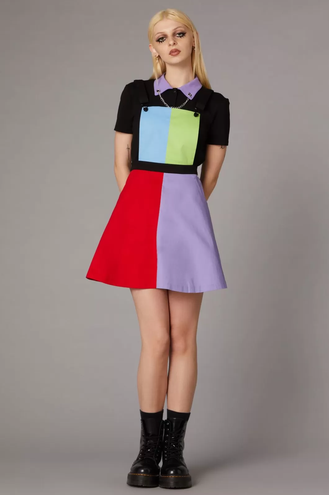 Dresses & Pinafores<Black Friday 80S Colour Block Pinafore