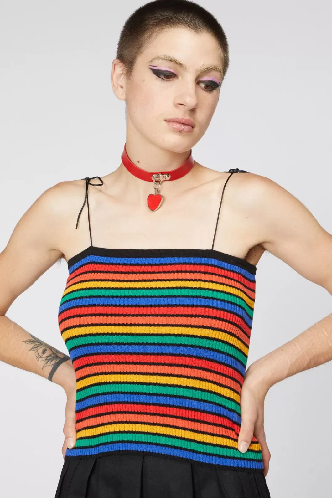 Knitwear & Cardis<Dangerfield 90S Rainbow Knit Singlet