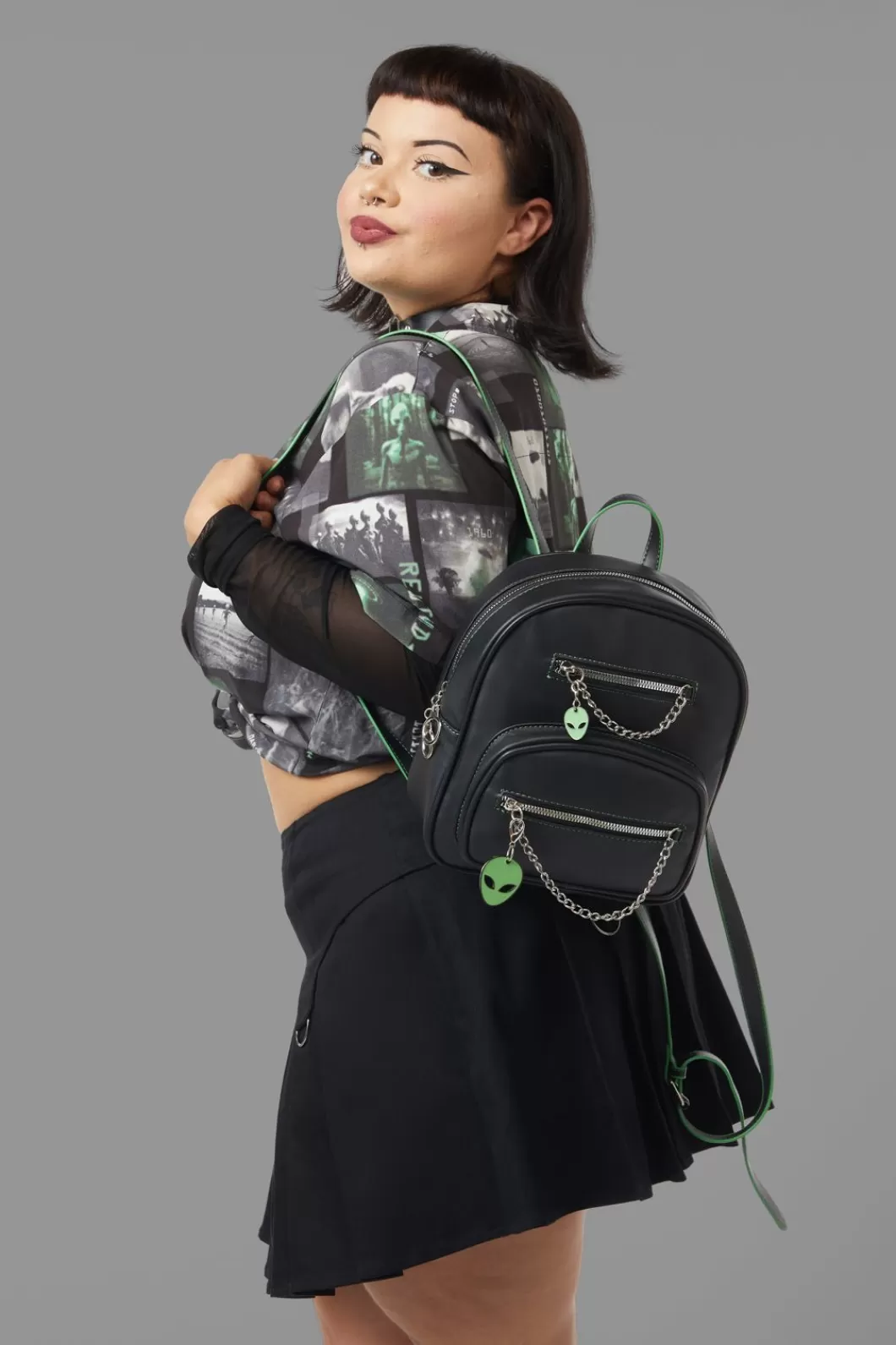 Bags<Black Friday Alien Charm Backpack