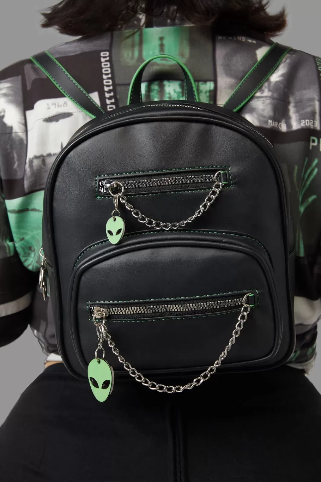 Bags<Black Friday Alien Charm Backpack