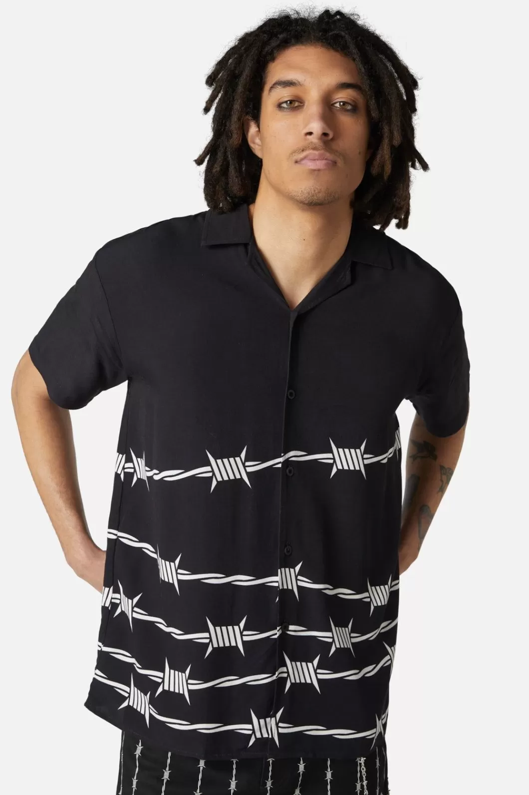 Shirts & Tees<Dangerfield Barbed Wire Border Ss Shirt