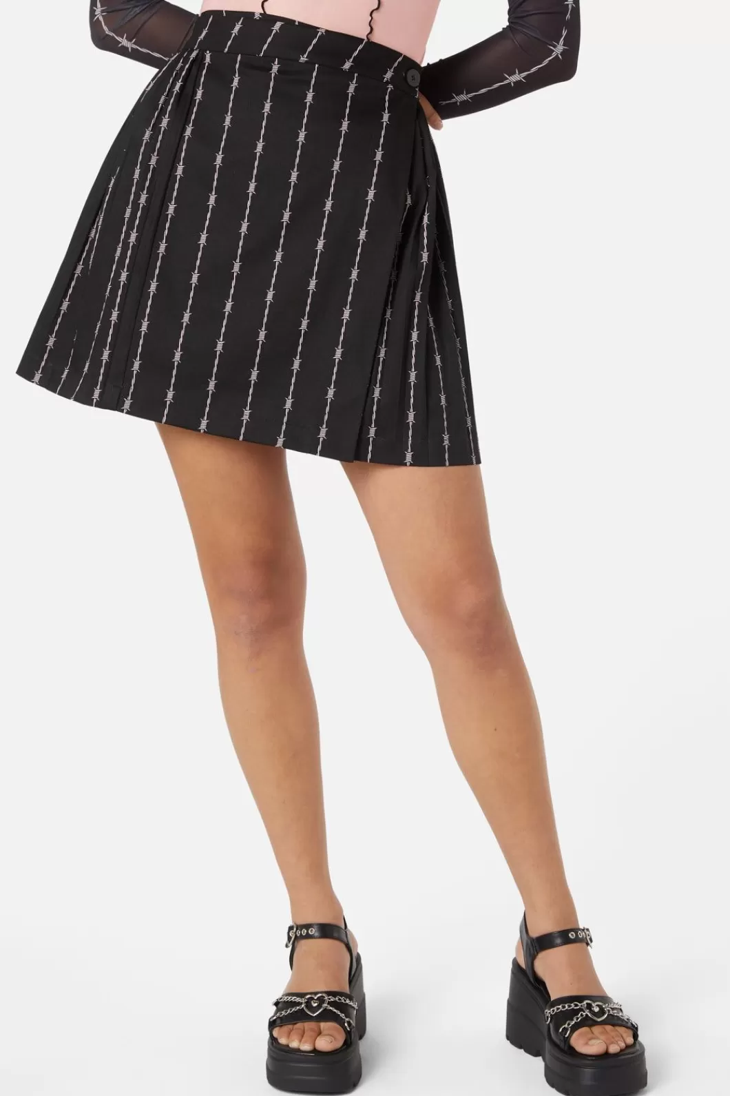 Skirts & Skorts<Dangerfield Barbed Wire Pleated Slider Skirt