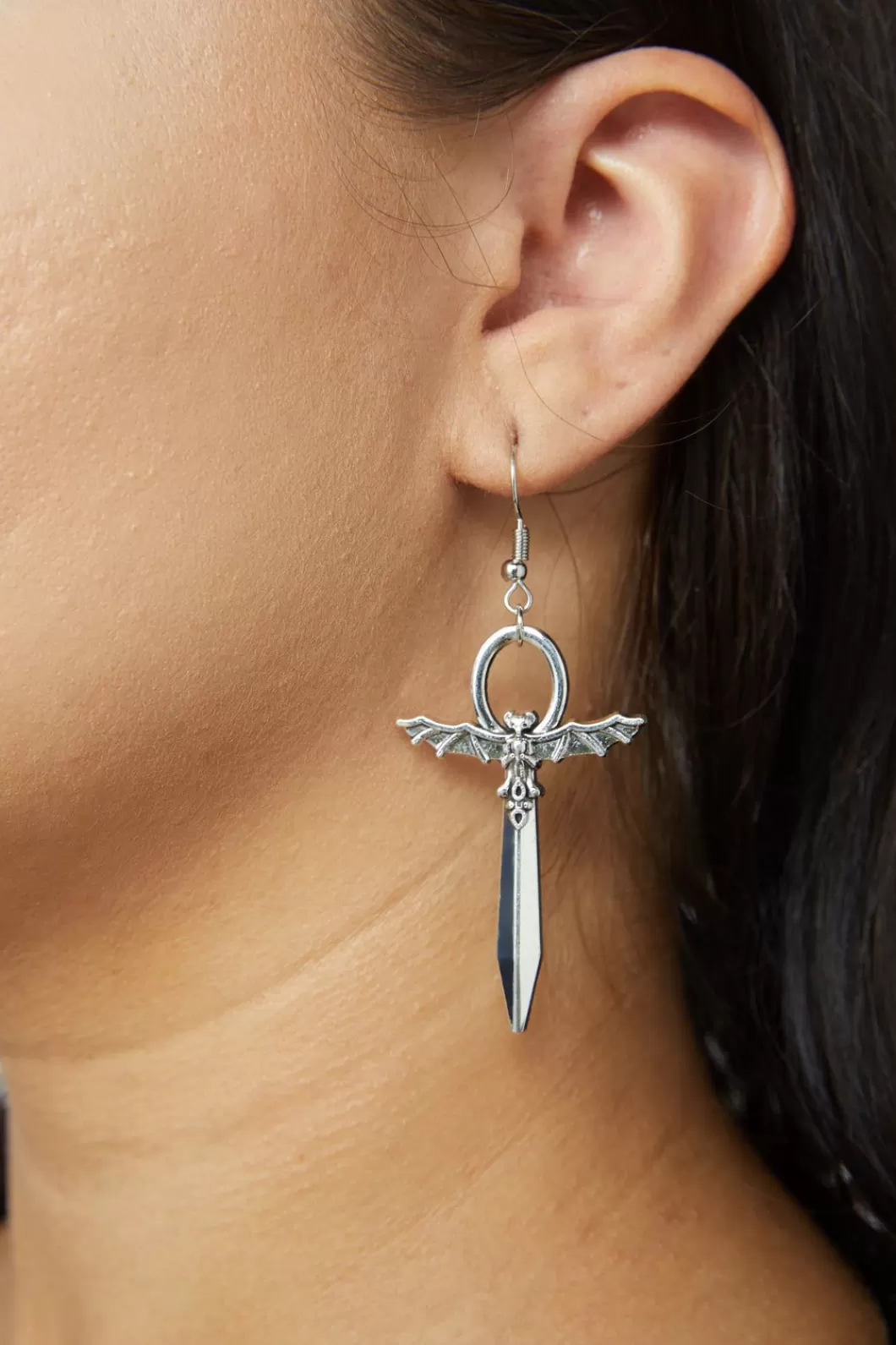 Jewellery<Black Friday Bat Handle Sword Earrings