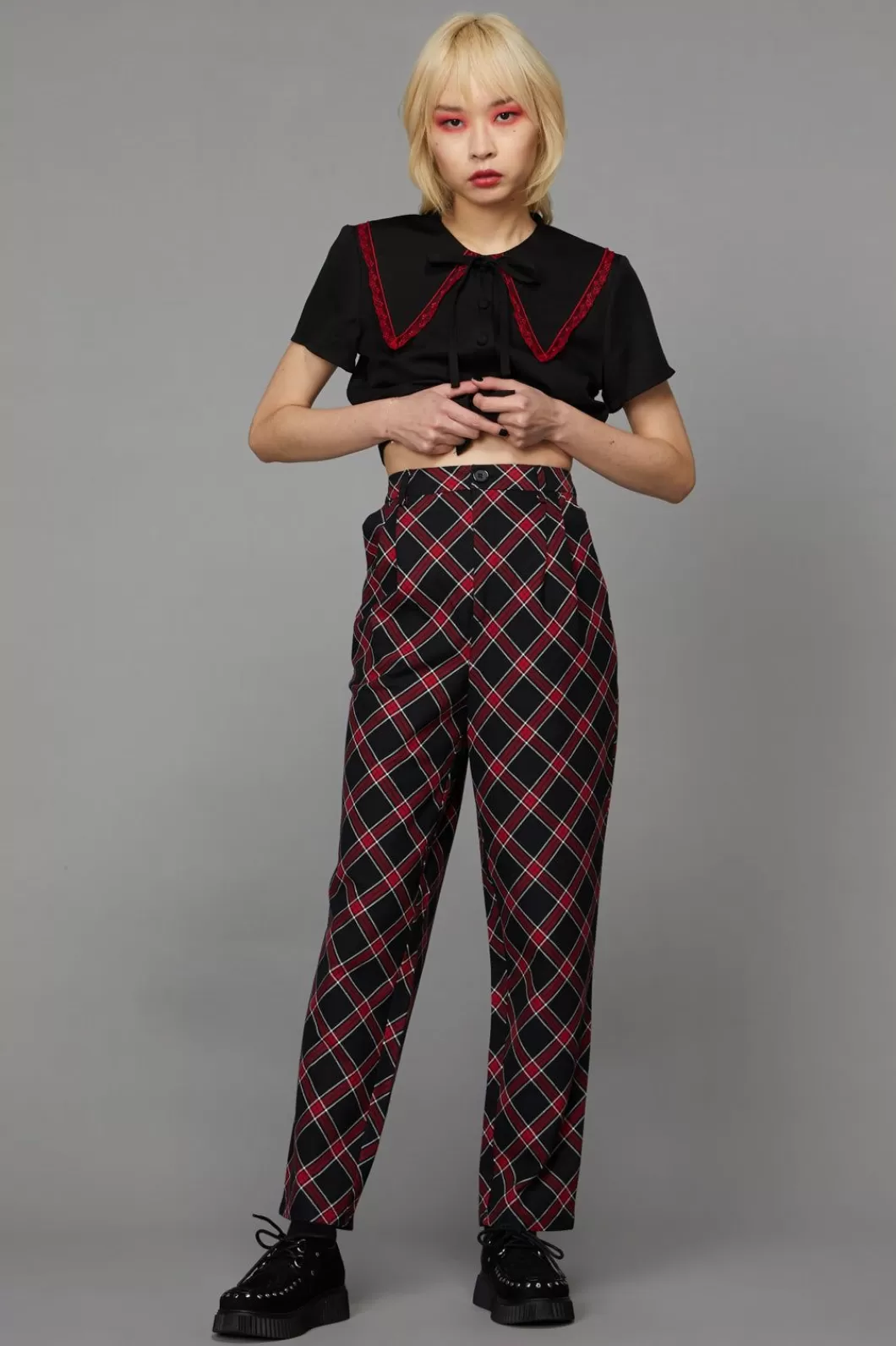 Pants & Jumpsuits<Black Friday Batty Goth Tartan Pant