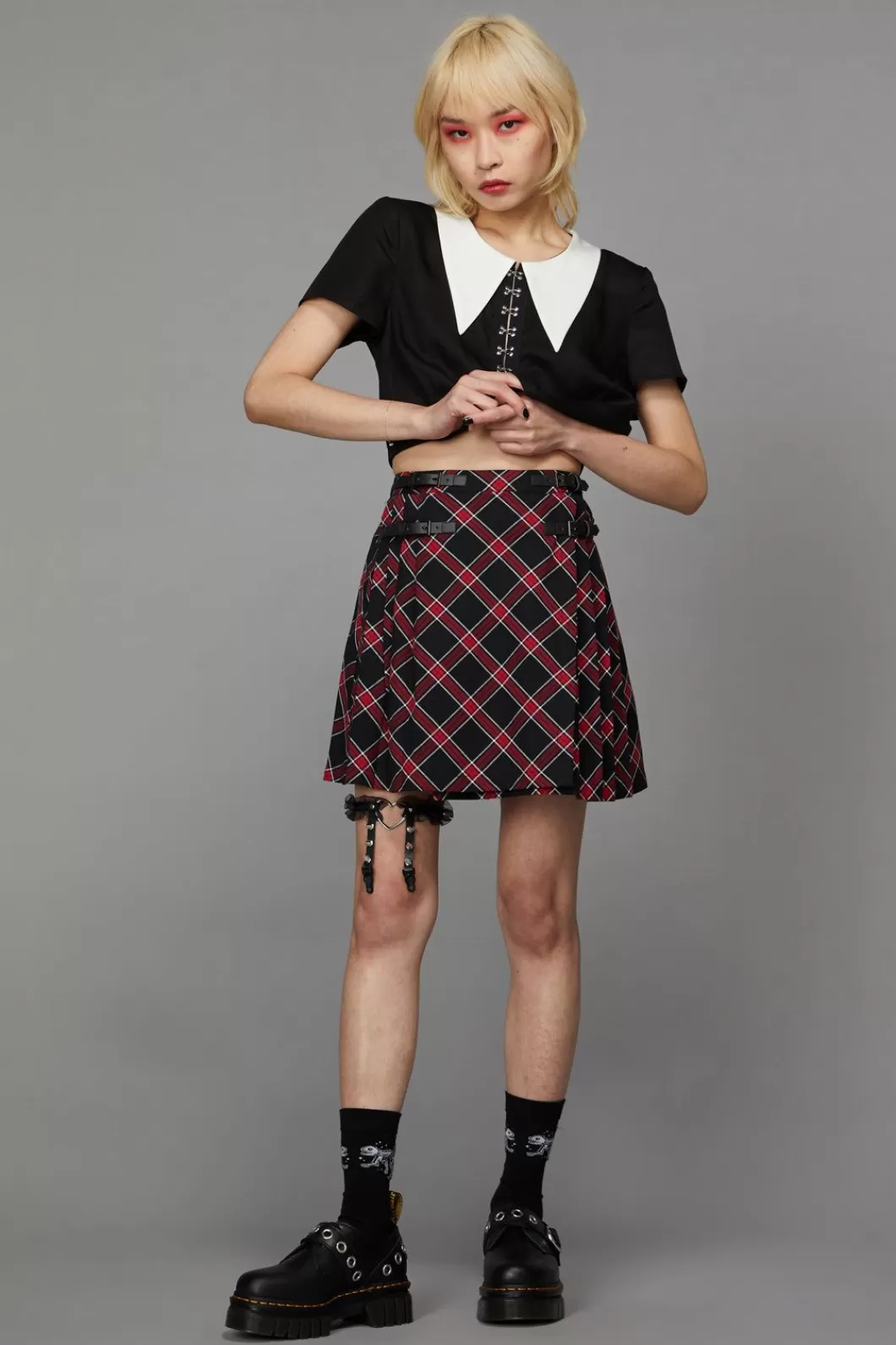 Skirts & Skorts<Black Friday Batty Goth Tartan Skirt