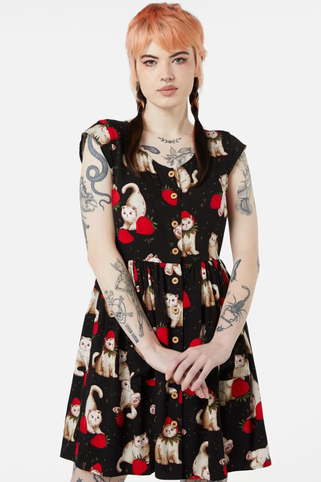 Dresses & Pinafores<Dangerfield Berry Kitty Summer Dress