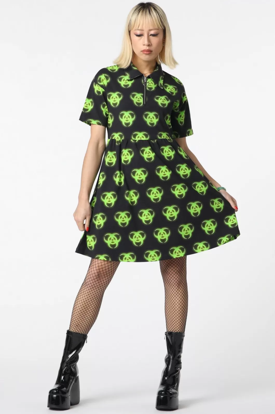 Dresses & Pinafores<Dangerfield Biohazard Print Smock Dress