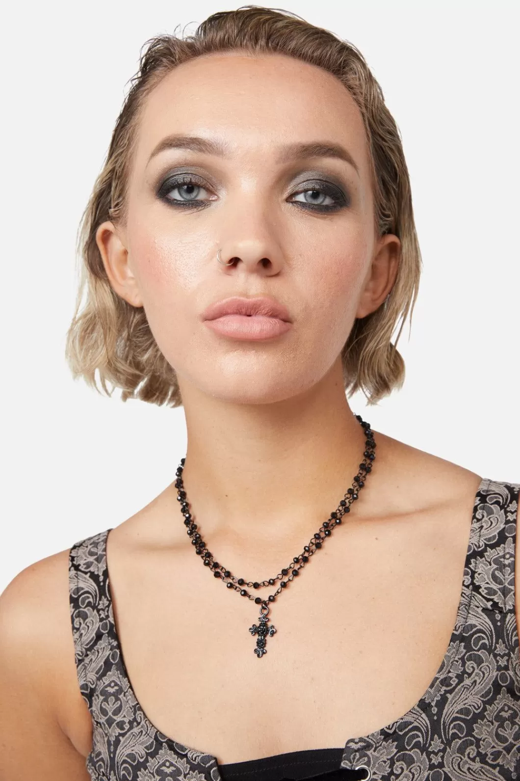 Jewellery<Dangerfield Black Cross Necklace