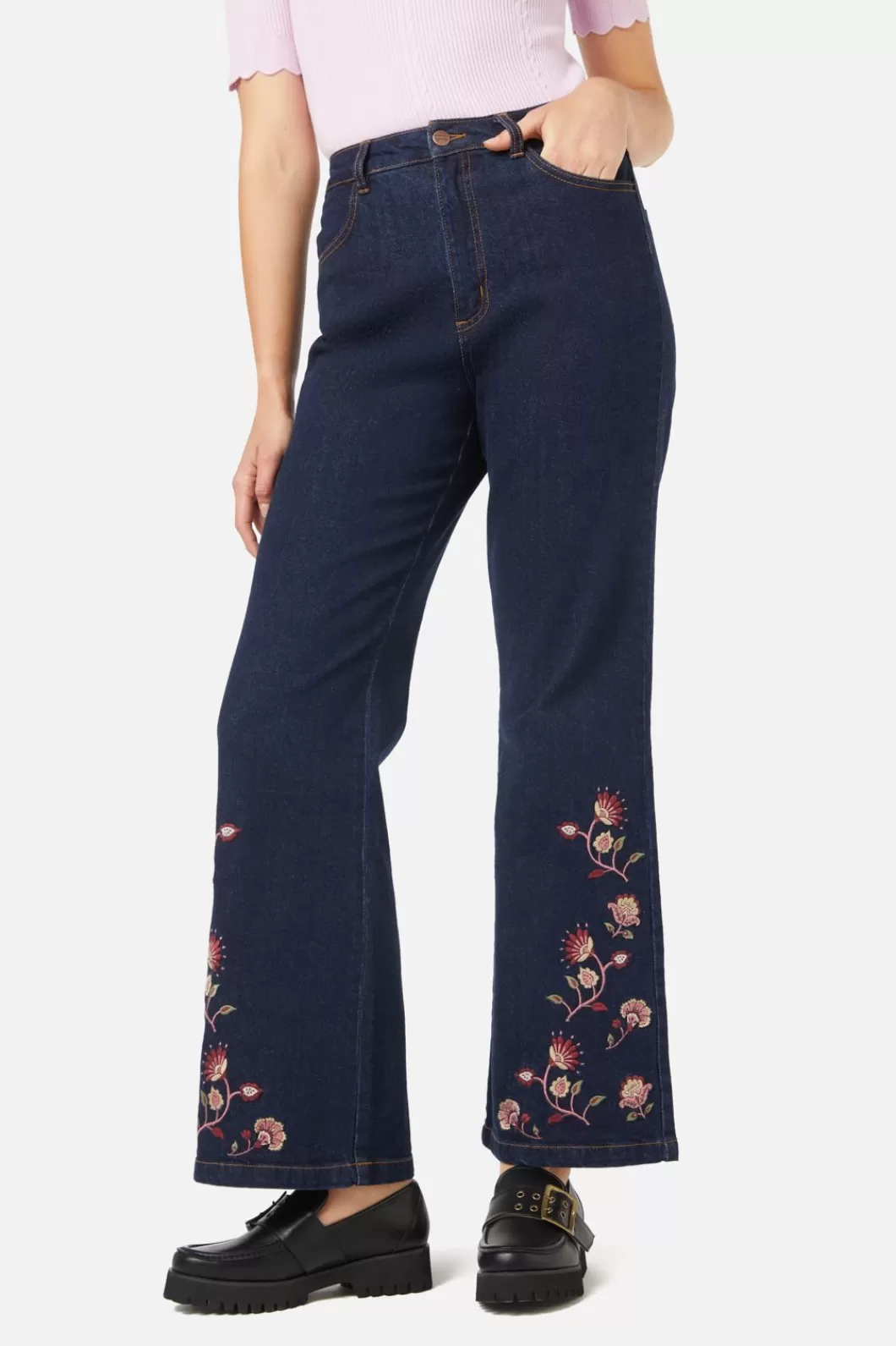 Pants & Jumpsuits<Princess Highway Boho Paisley Emb Jean