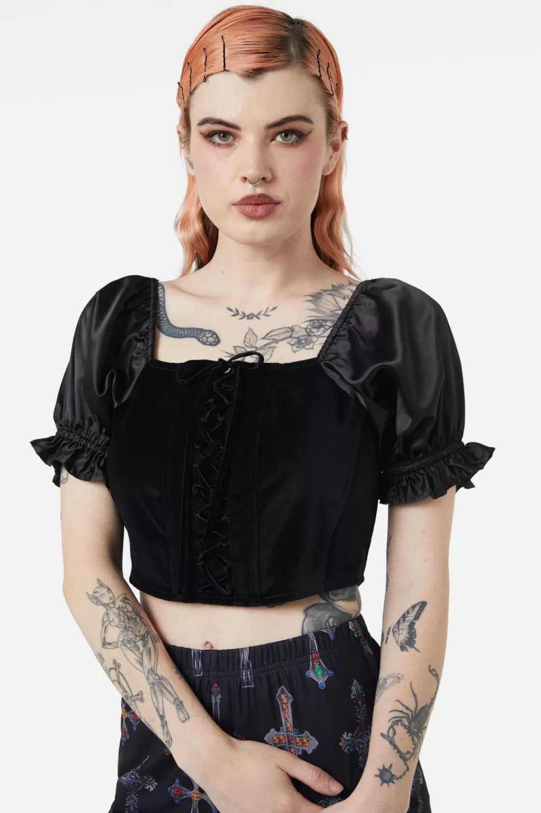 Blouses & Tops<Dangerfield Boudoir Maid Velvet Corset