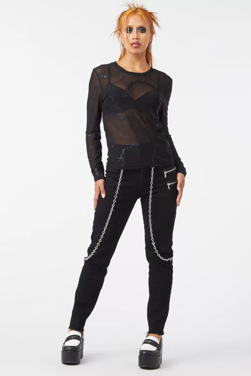 Blouses & Tops<Dangerfield Bound And Chained Mesh Top