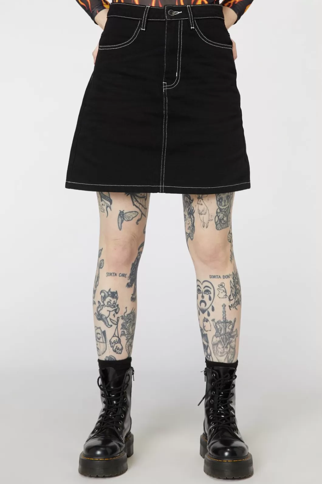 Skirts & Skorts<Dangerfield Burn Baby Denim Mini Skirt