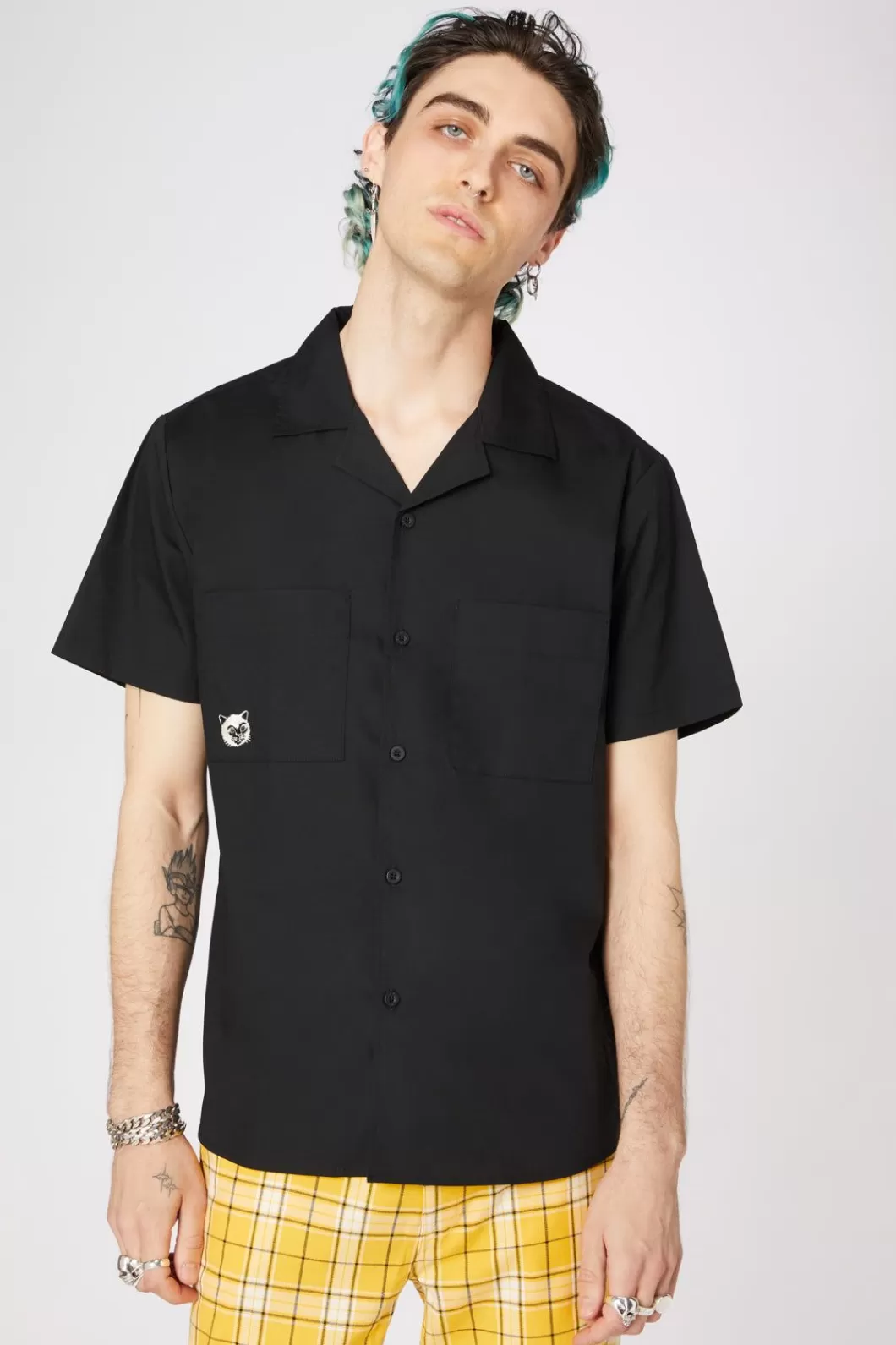 Shirts & Tees<Dangerfield Cat Embroidery Ss Shirt