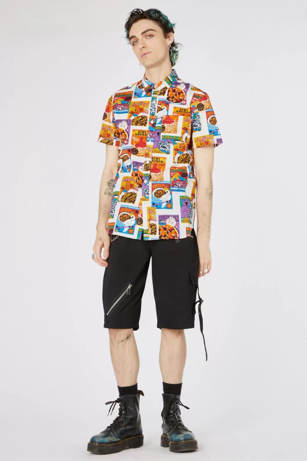 Shirts & Tees<Dangerfield Cereal Print Cotton Ss Shirt