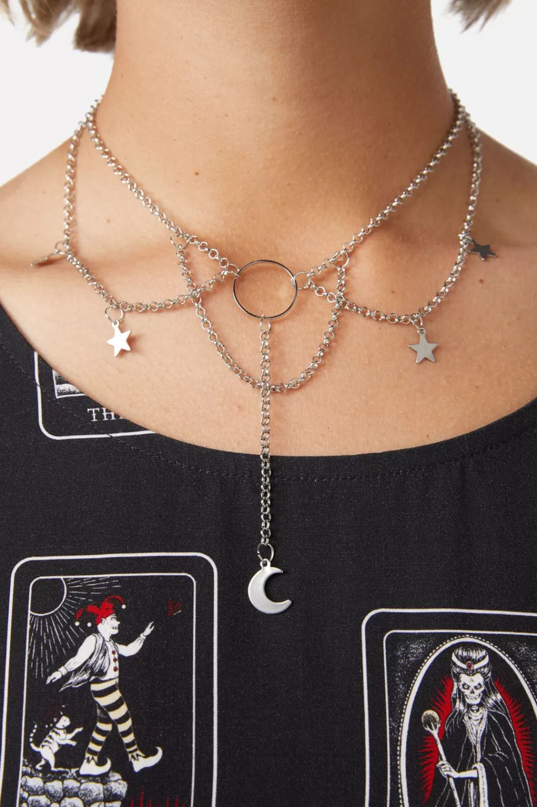 Jewellery<Dangerfield Chain Moon U0026 Star Choker