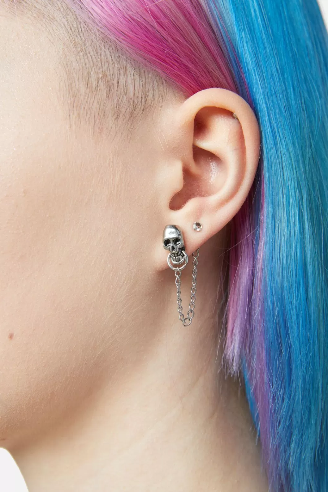 Jewellery<Black Friday Chained Skull Earrings