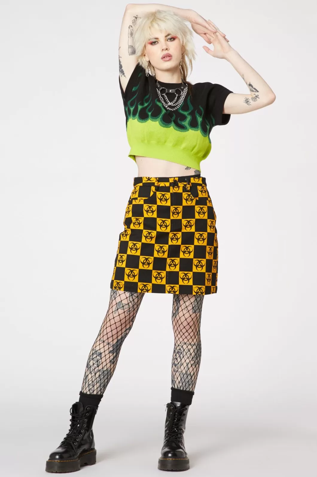 Skirts & Skorts<Dangerfield Check Biohazard Mini Skirt