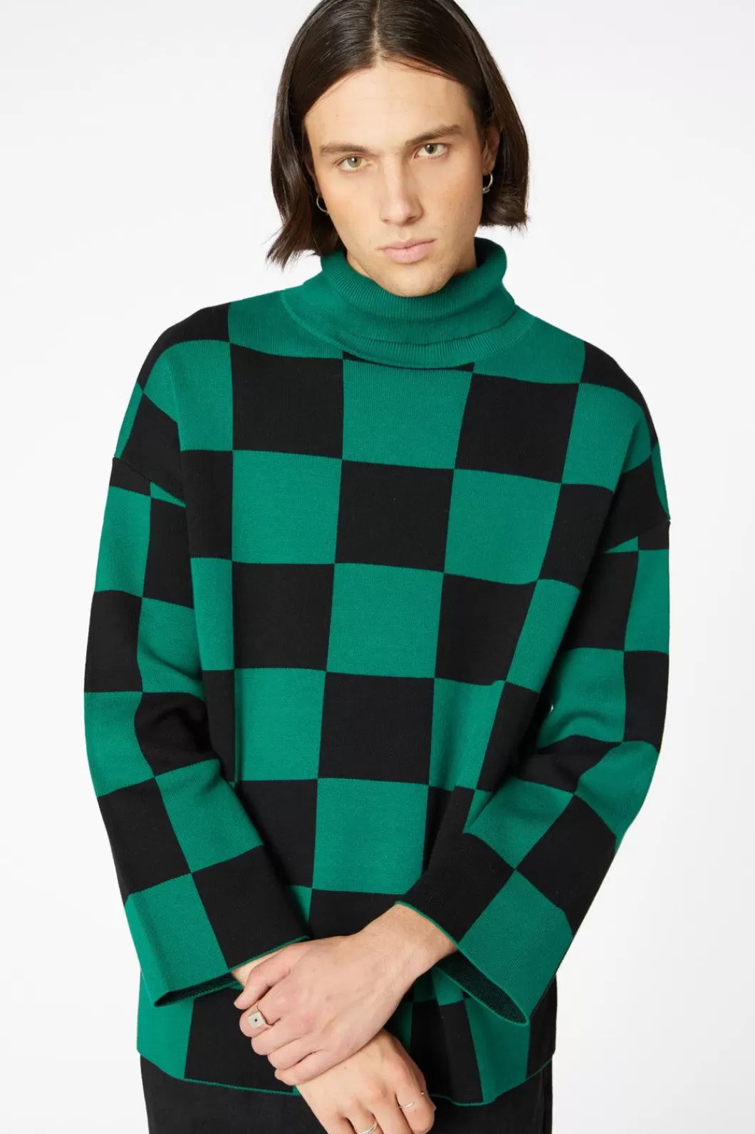 Jumpers & Knits<Dangerfield Checkerboard Oversize Knit