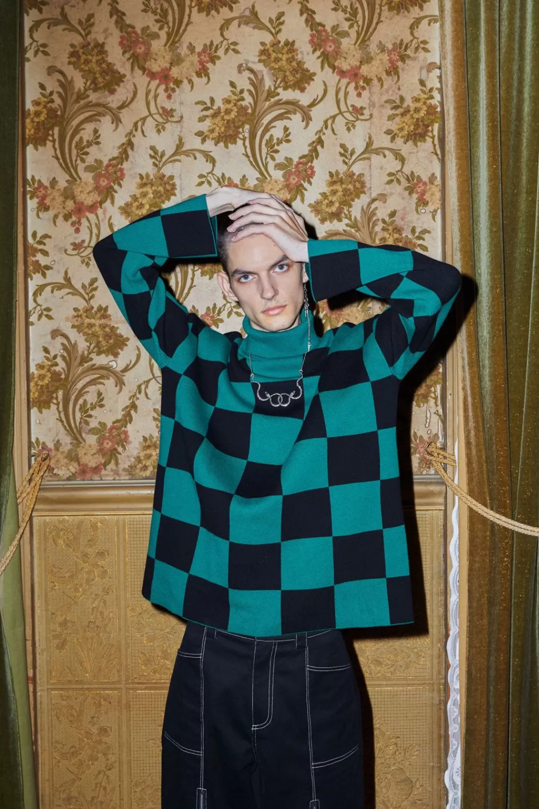 Jumpers & Knits<Dangerfield Checkerboard Oversize Knit