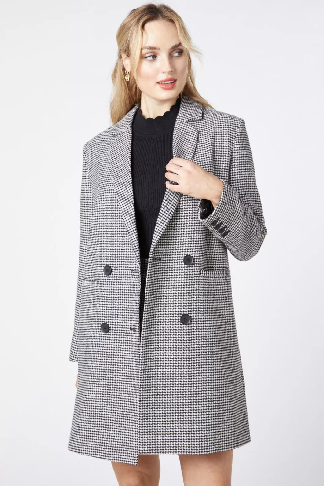 Jackets & Coats<Princess Highway Clarissa Houndstooth Coat