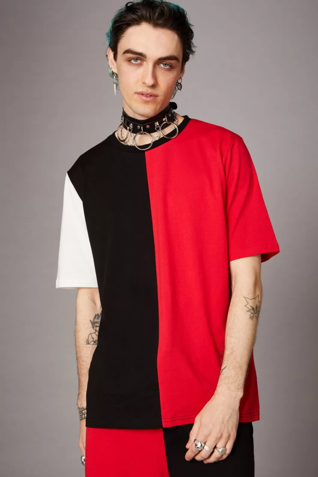 Shirts & Tees<Black Friday Colour Block Grunge Tee