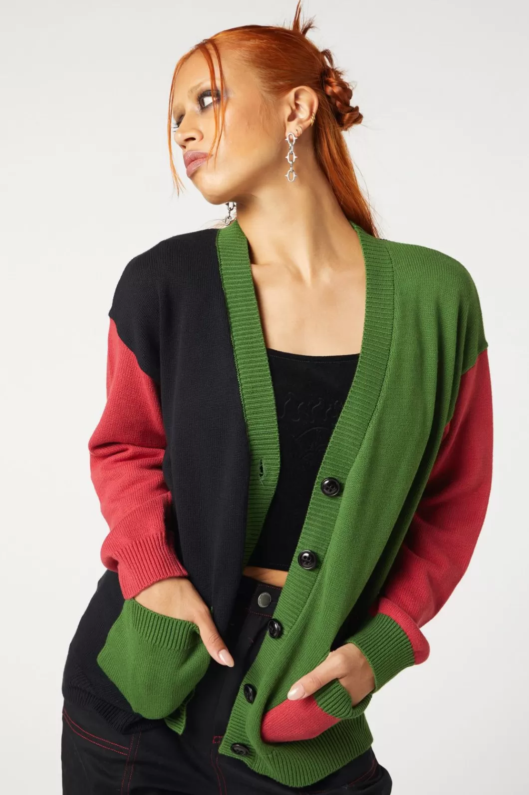 Knitwear & Cardis<Dangerfield Colourblock Cardigan