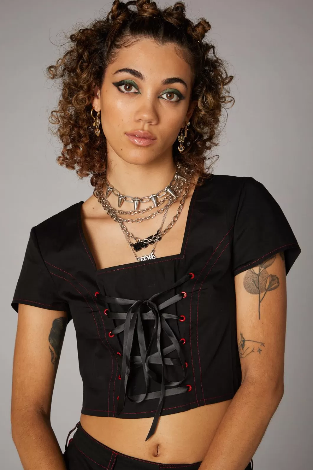 Corsets & Harnesses<Black Friday Contrast Stitch Corset Top