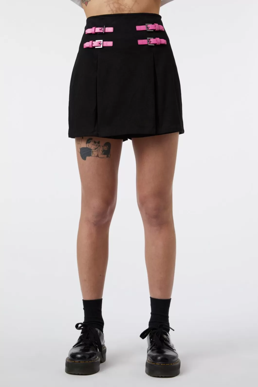 Skirts & Skorts<Black Friday Contrast Stitch Goth Skort