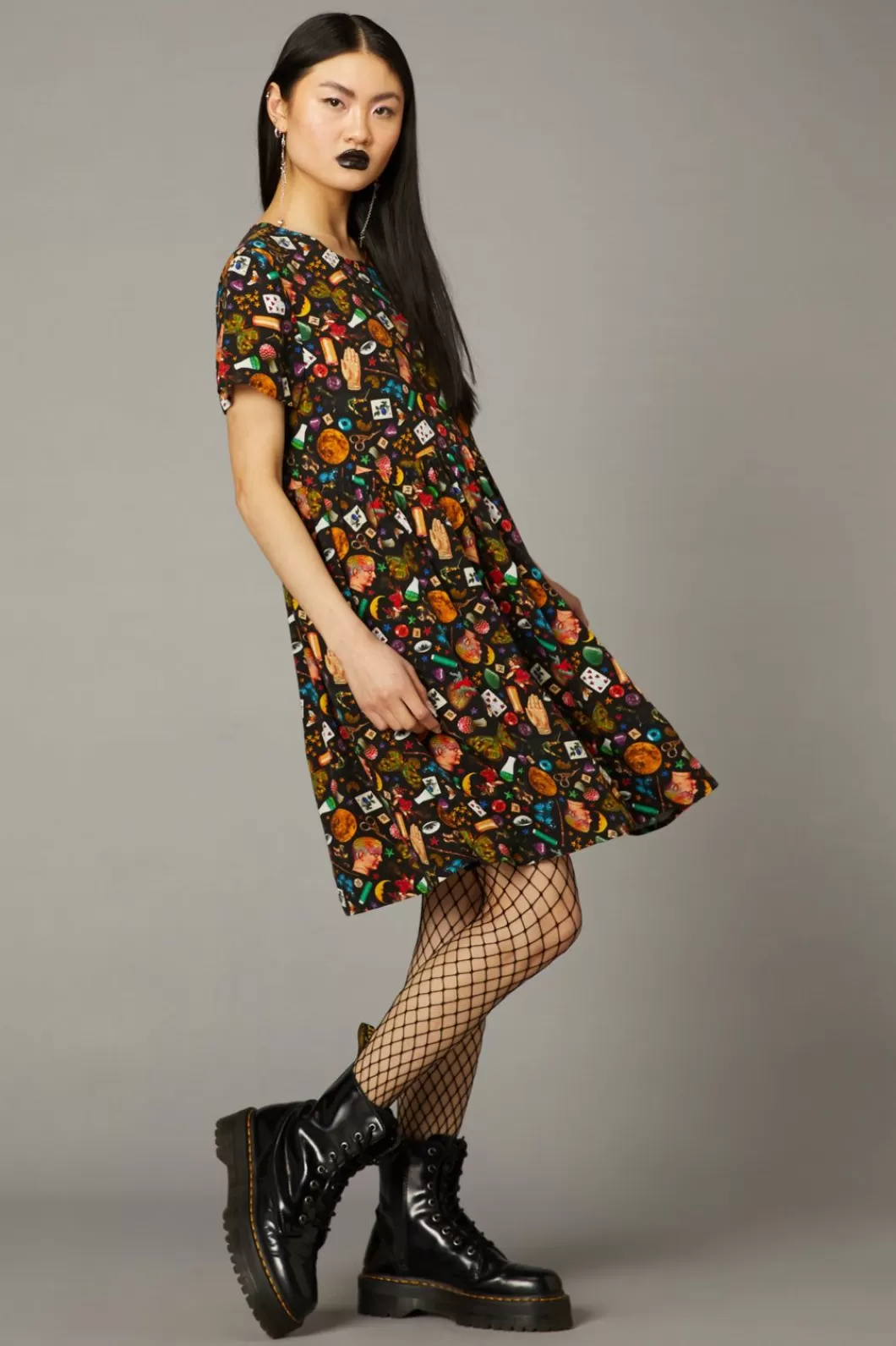 Dresses & Pinafores<Black Friday Crafty Witch Print Dress