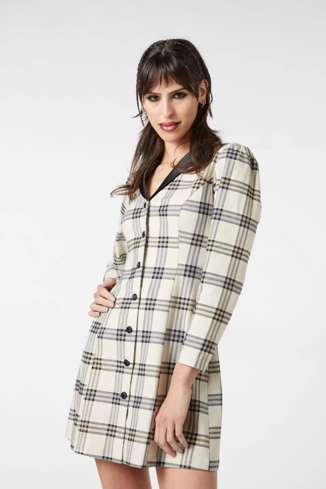 Dresses & Pinafores<Dangerfield Crescent Tartan Long Sleeve Dress