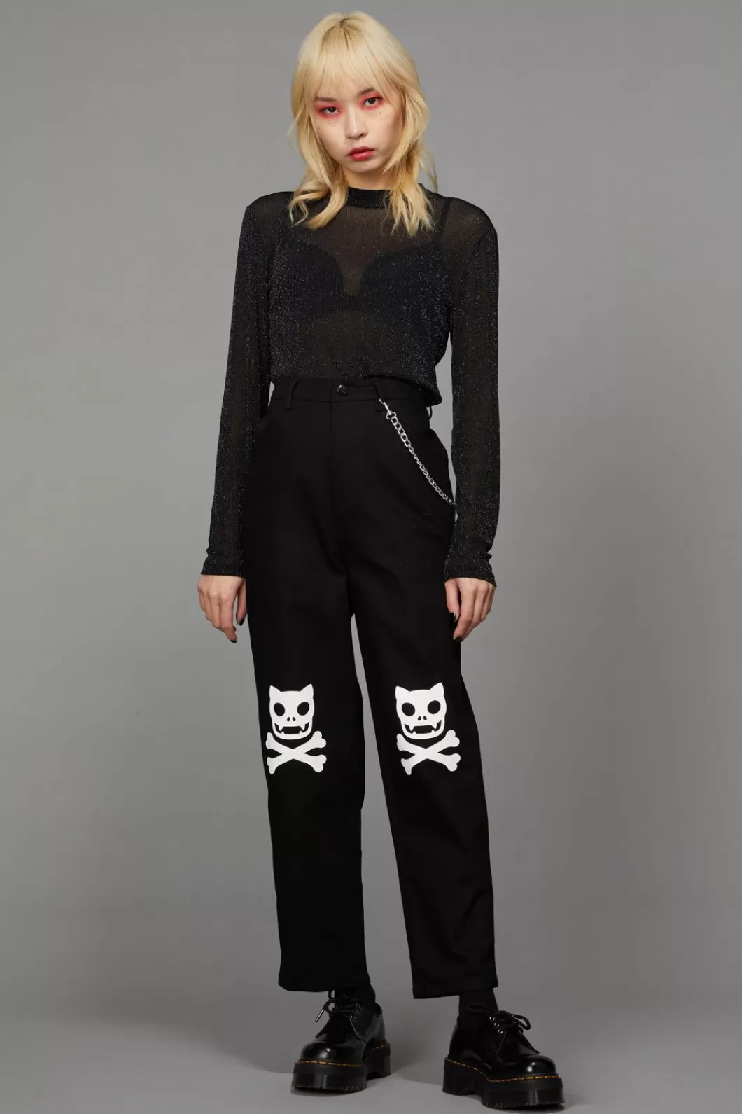 Pants & Jumpsuits<Black Friday Crossbone Goth Pant