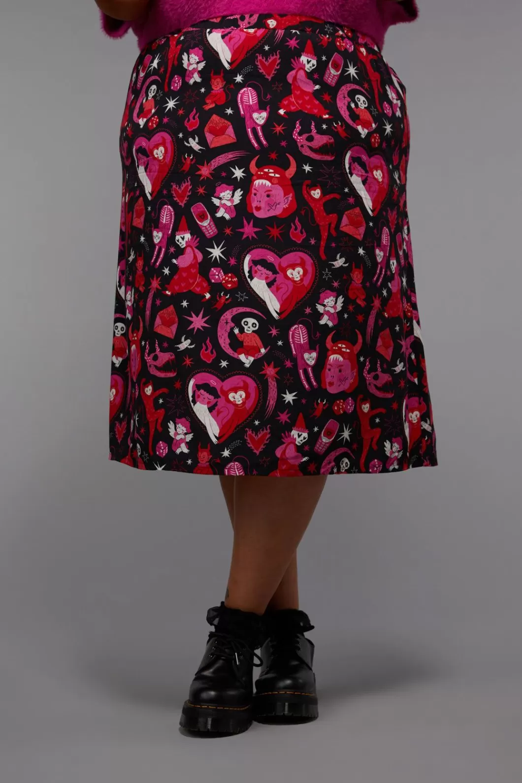 Curve Pants & Skirts<Black Friday Curve Devil Dance Party Skirt