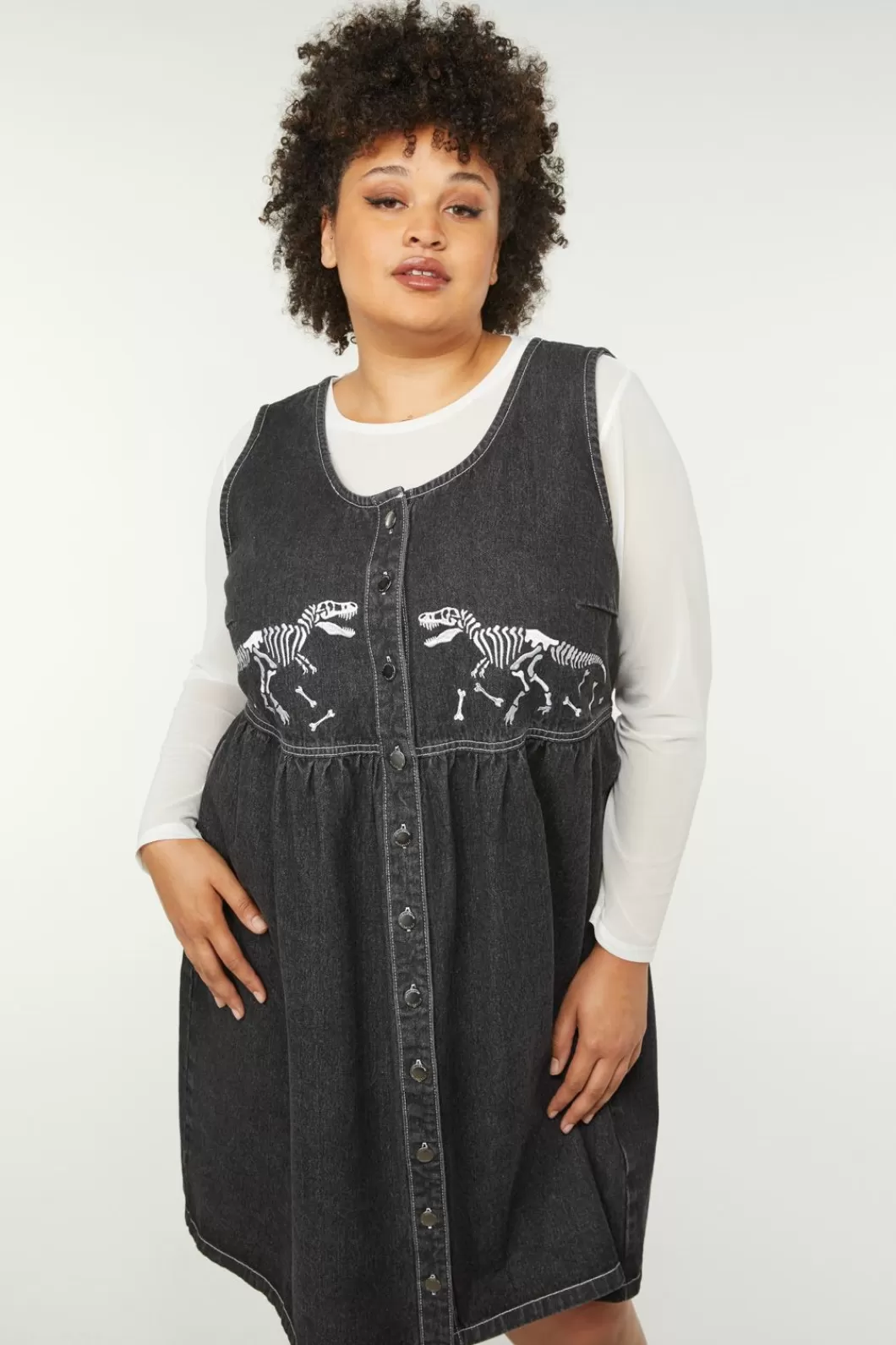 Dresses & Pinafores<Dangerfield Curve Early Jurassic Dino Pinafore