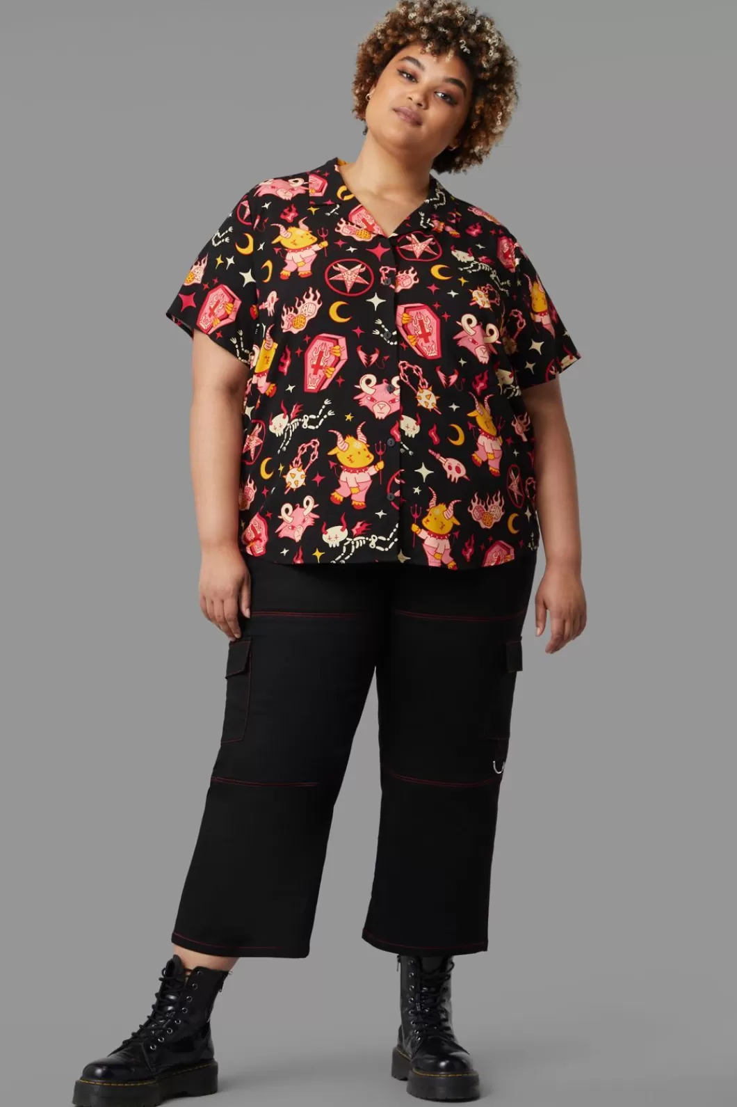 Curve Tops & Blouses<Black Friday Curve Hellish Blouse