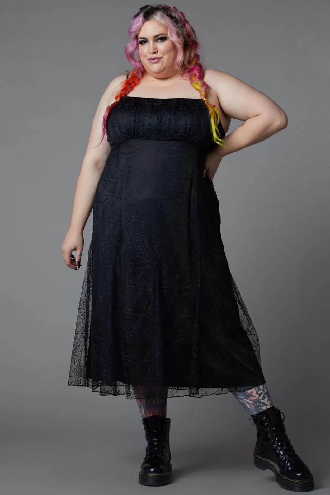 Dresses & Pinafores<Black Friday Curve Interwebs Mesh Dress