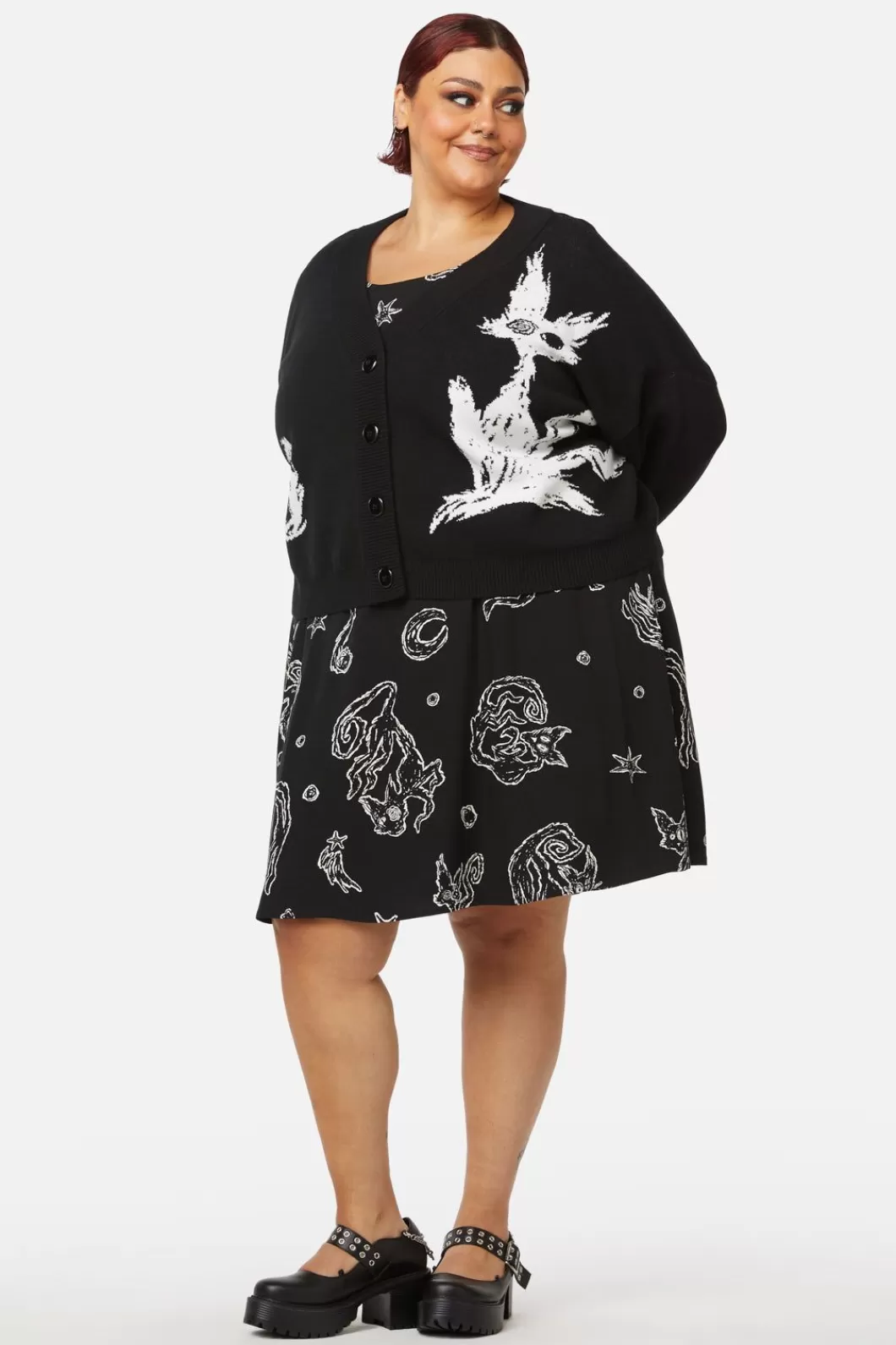 Knitwear & Cardis<Black Friday Curve Kitty Cardigan