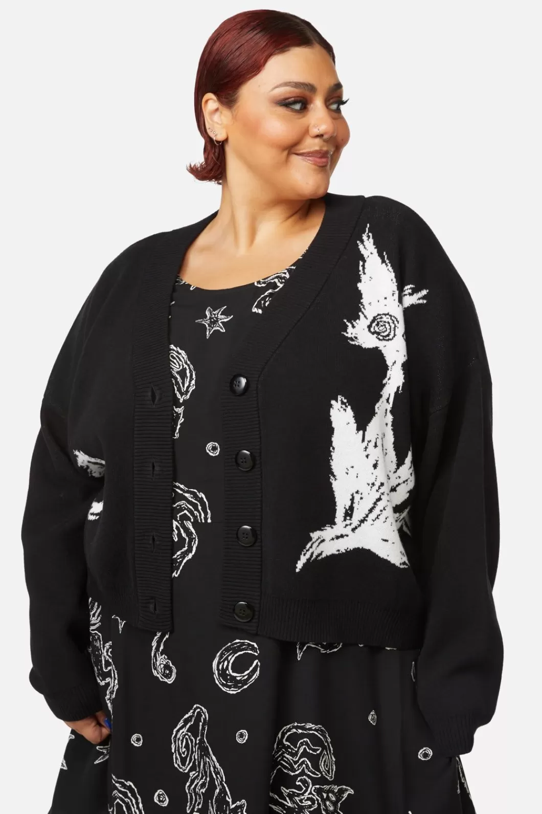 Knitwear & Cardis<Black Friday Curve Kitty Cardigan