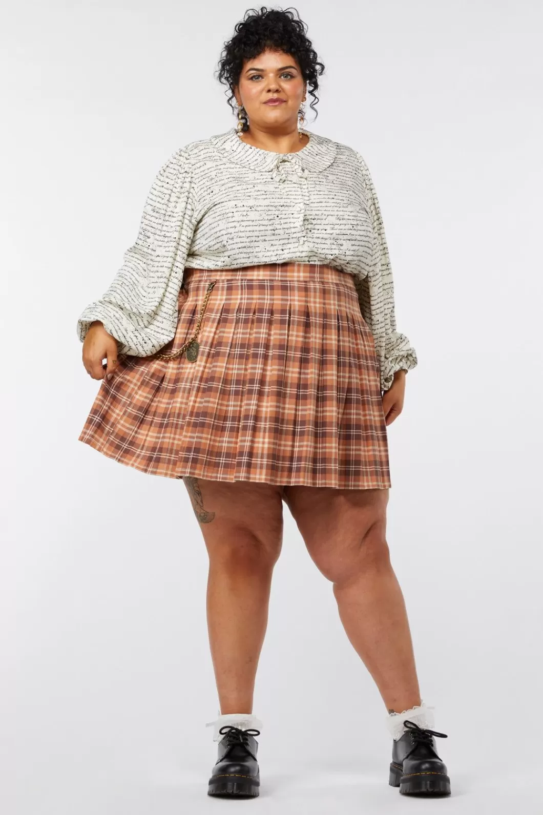 Curve Pants & Skirts<Dangerfield Curve Looking Glass Tartan Skirt