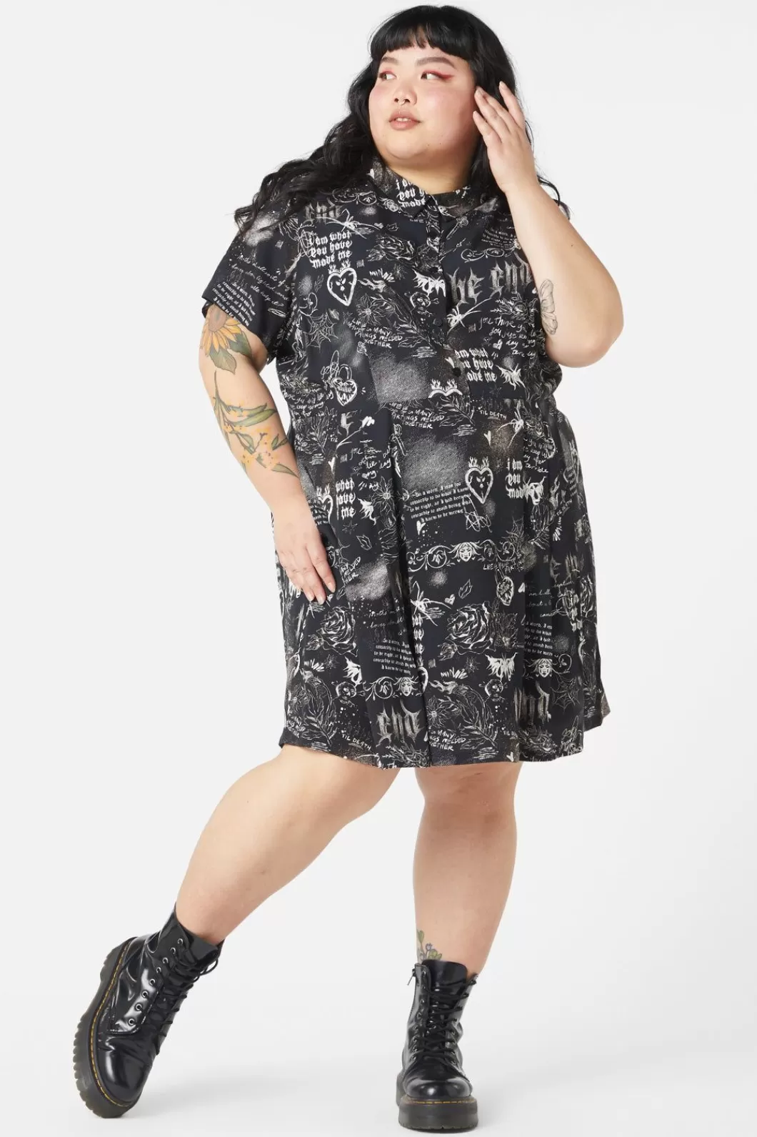 Dresses & Pinafores<Dangerfield Curve Lover'S Departure Print Dress