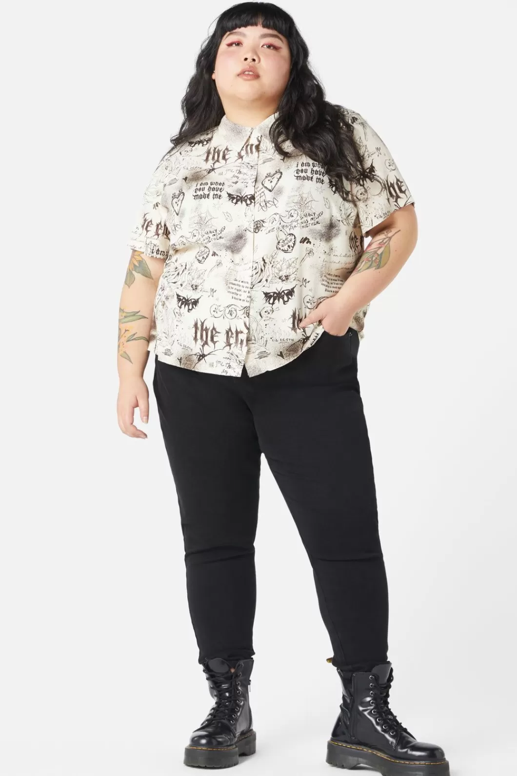 Curve Tops & Blouses<Dangerfield Curve Lover'S Departure Printed Blouse