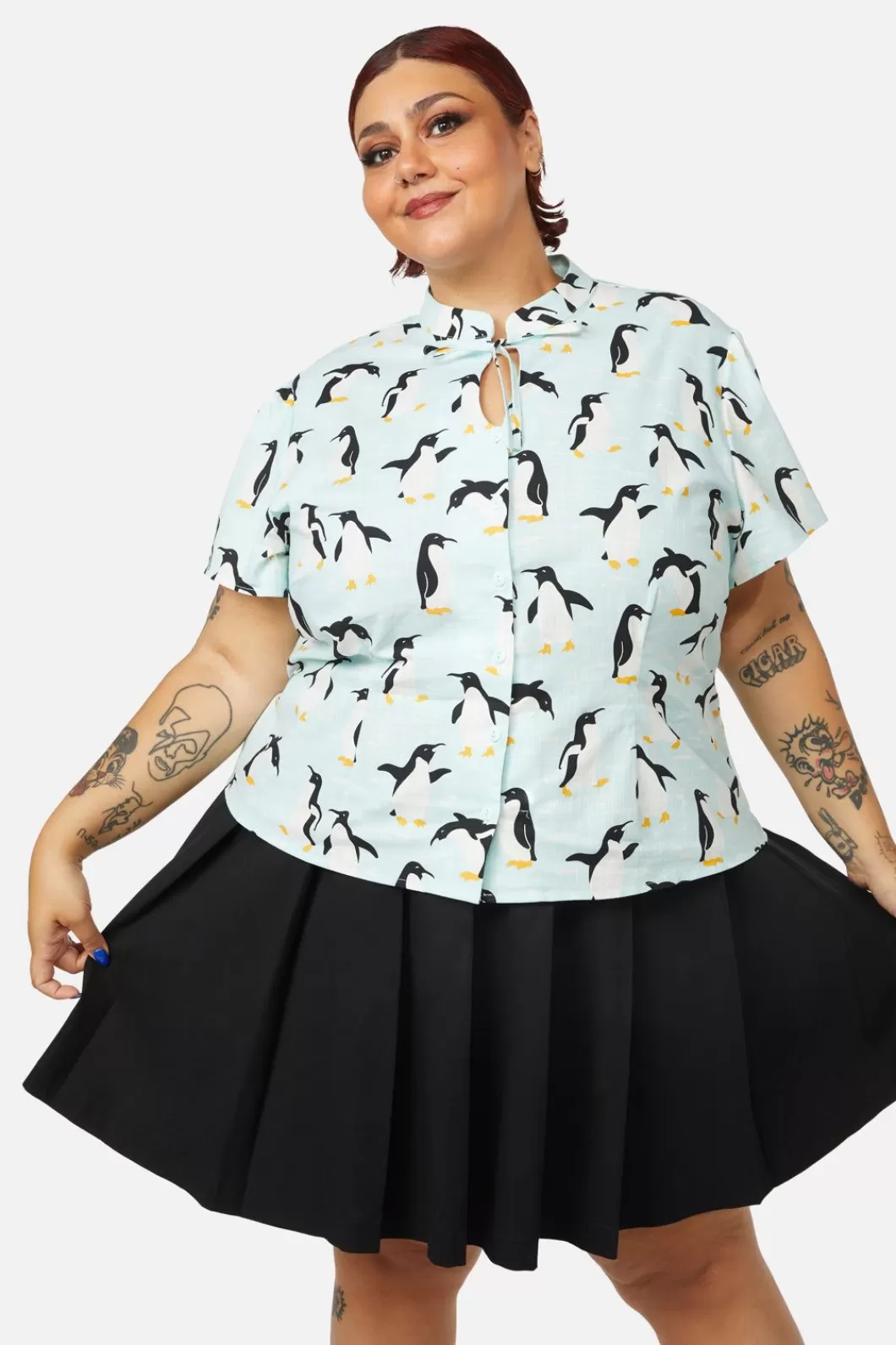 Curve Tops & Blouses<Dangerfield Curve Penguin Blouse