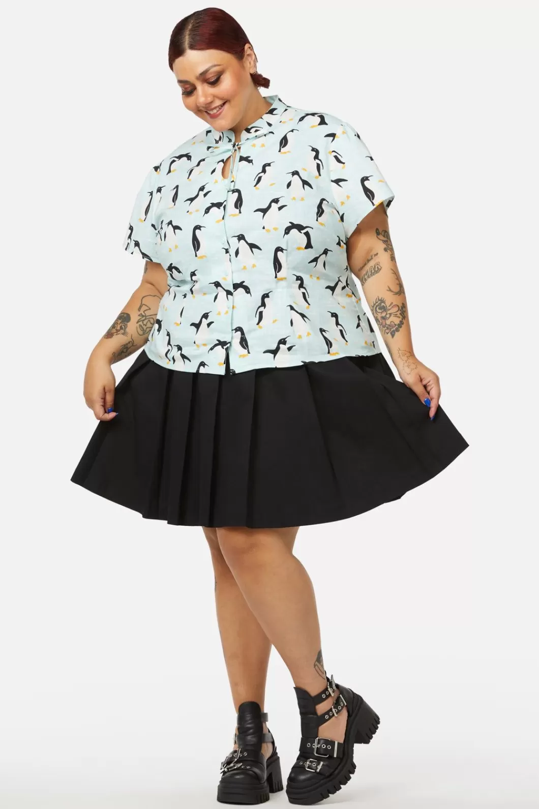 Curve Tops & Blouses<Dangerfield Curve Penguin Blouse