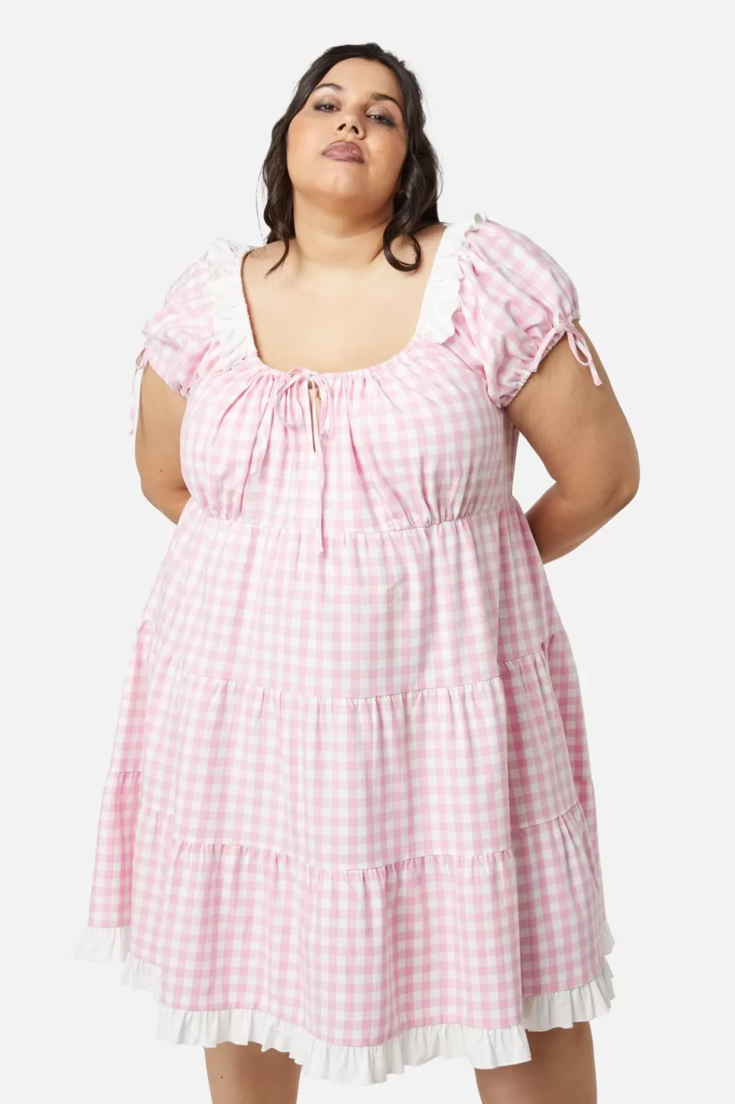 Dresses & Pinafores<Dangerfield Curve Picnic Party Ruffle Dress