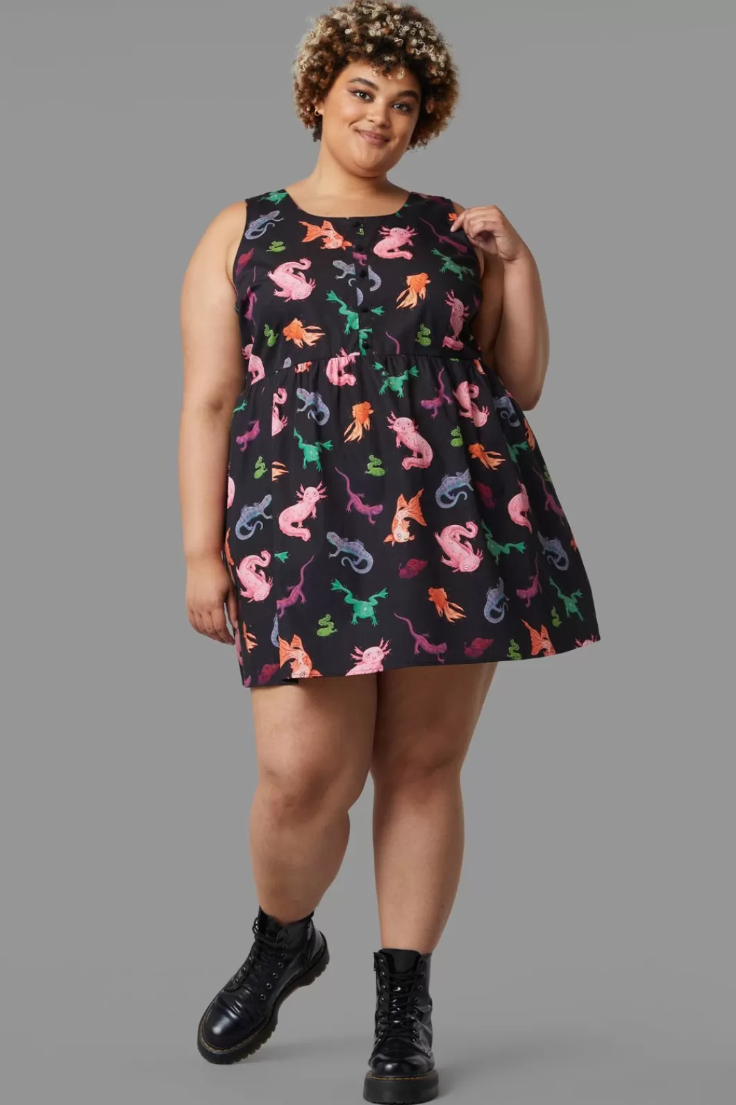 Dresses & Pinafores<Black Friday Curve Pond Life Dress