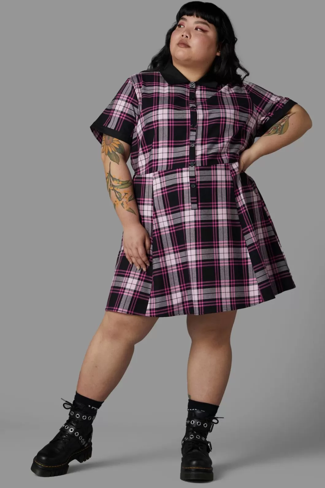 Dresses & Pinafores<Black Friday Curve Posh Tartan Dress