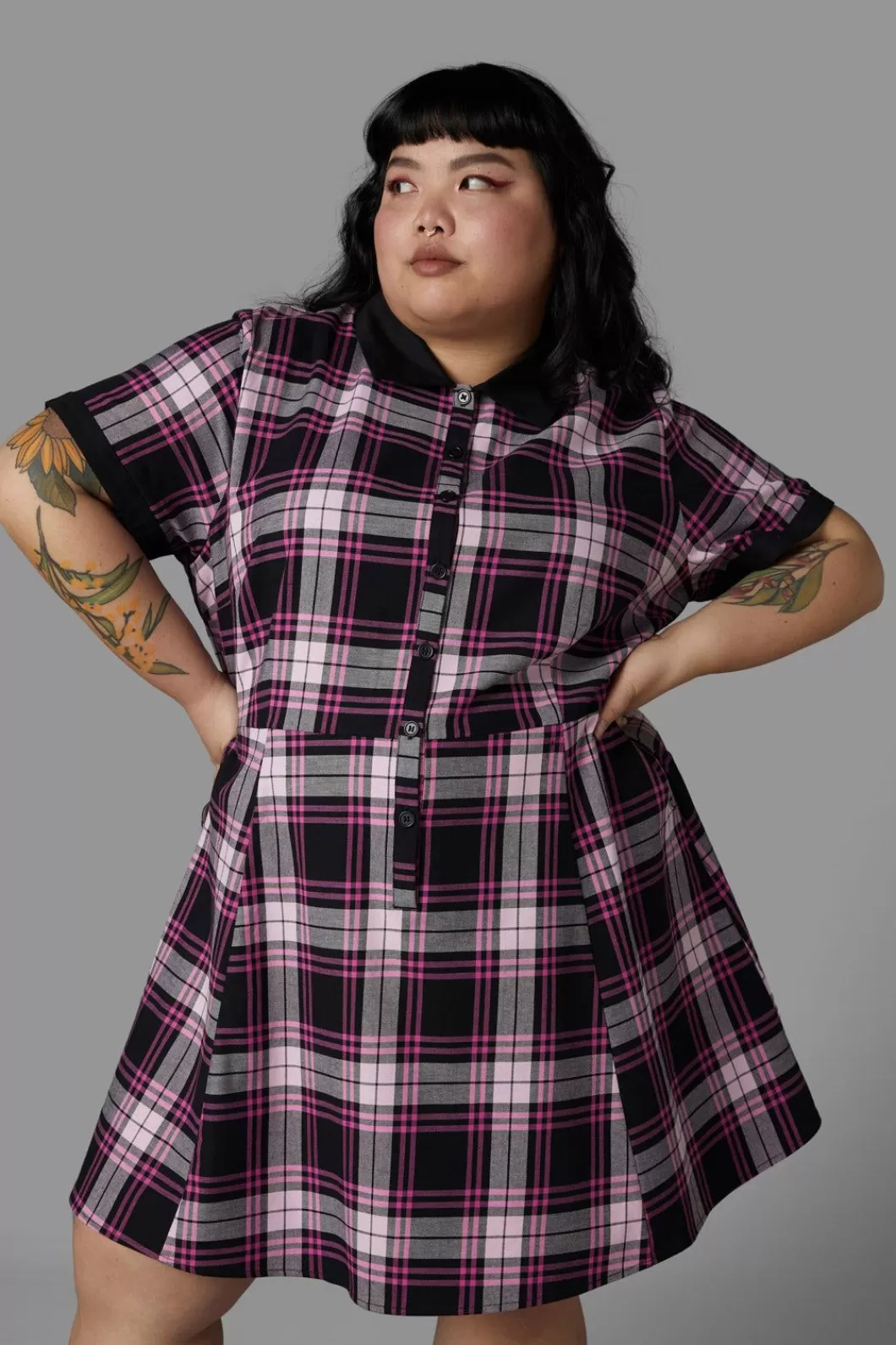 Dresses & Pinafores<Black Friday Curve Posh Tartan Dress