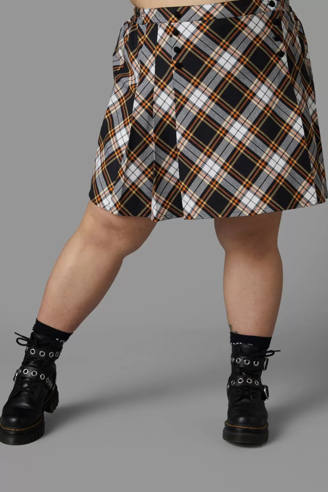 Curve Pants & Skirts<Black Friday Curve Pumpkin Tartan Skirt