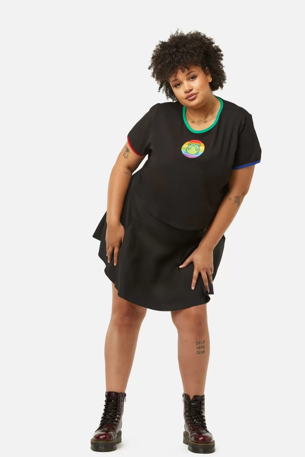 Curve Tops & Blouses<Dangerfield Curve Rainbow Frog Tee