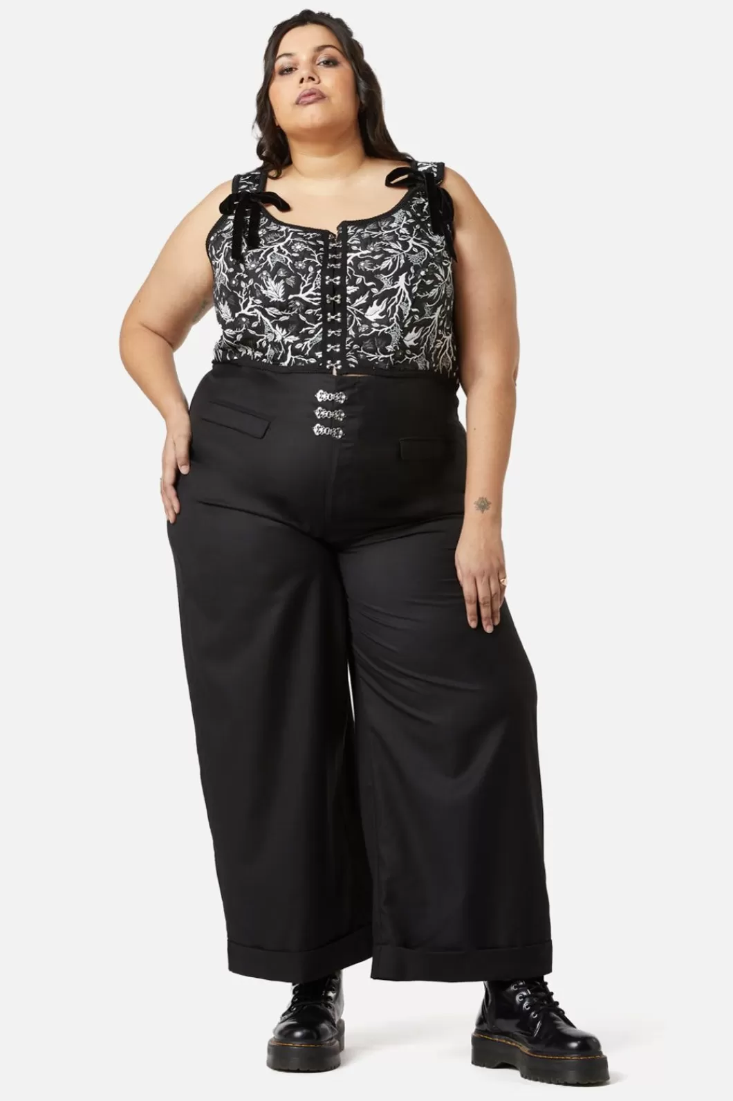 Curve Tops & Blouses<Dangerfield Curve Satis Ruin Corset Top